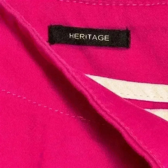 Talbots‎ size 2p mid rise side zip cropped magenta pants like new - Picture 8 of 9